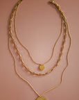 Disc Charm Multi Layer Necklace