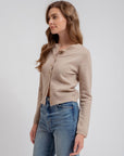 Classic Cardigan- Taupe