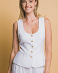 North Shore Top- White
