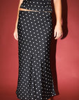 Polka Dot Satin Skirt