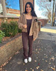 Flare Jumpsuit -Chocolate