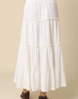 Brooke Tiered Maxi Skirt — Off-White