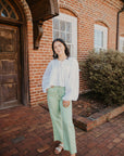 Coast To Coast Linen Pants- Green