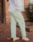 Coast To Coast Linen Pants- Green