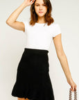 Knit Mini Skirt- Black