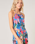 Tropical Print Halter Top