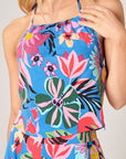 Tropical Print Halter Top