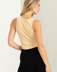 Sunbeam Ribbed Tank- Nude