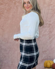 Black Plaid Skirt