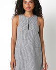 Striped Linen Shift Dress