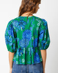 Tie Front Blouse- Hydrangea