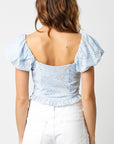 Eyelet Puff Sleeve Top