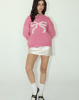 Ribbon Sweater- Pink