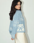 Baby Blue Bow Cardigan