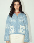 Baby Blue Bow Cardigan