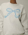 Bow Embroidered Sweatshirt