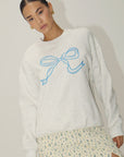 Bow Embroidered Sweatshirt