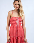 Tiered Bow Mini Dress