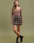 Plaid Mini Skirt