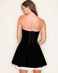 Velvet Corset Mini Dress