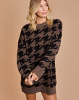 Sweater Dress- Houndstooth