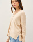 Center Seam Sweater- Oatmeal