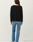 Center Seam Sweater- Black