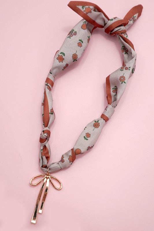 Scarf Necklace- Bow