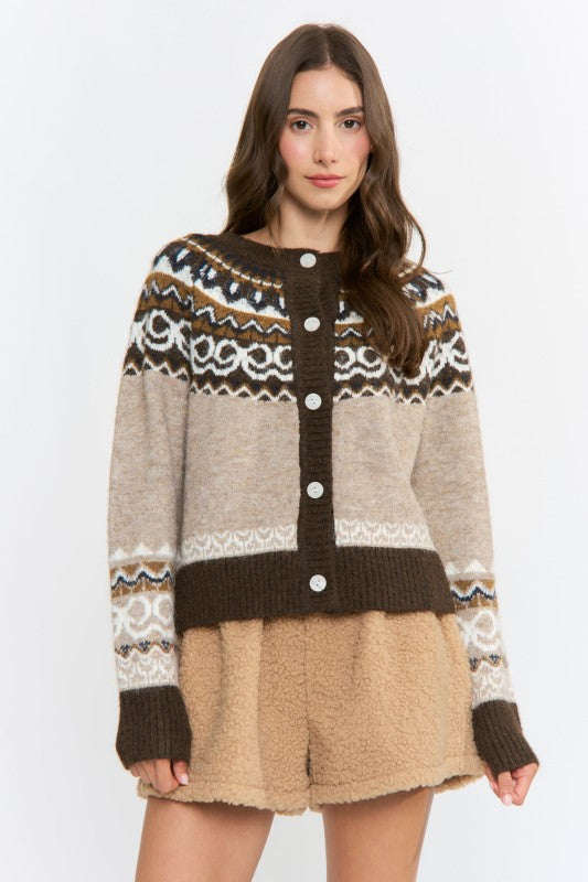 Nordic-inspired Wool-blend Cardigan