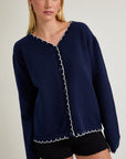 Scallop Trim Cardigan