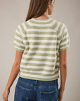 Roxie Striped Short Sleeve Cardigan
