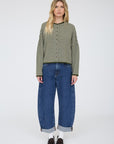 Stay Awhile Cardigan- Olive