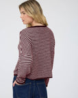 Stay Awhile Cardigan- Burgundy