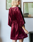 Velvet Puff Sleeve Dress