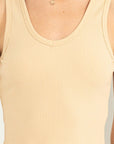 Sunbeam Ribbed Tank- Nude
