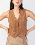 Cider Cravings Faux Suede Vest