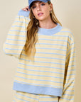 Salt Air Striped Mockneck