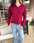 Cove Cardigan - Burgundy