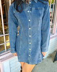 On Her Way Denim Dress