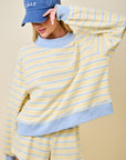 Salt Air Striped Mockneck