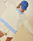 Salt Air Striped Mockneck
