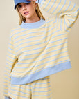 Salt Air Striped Mockneck