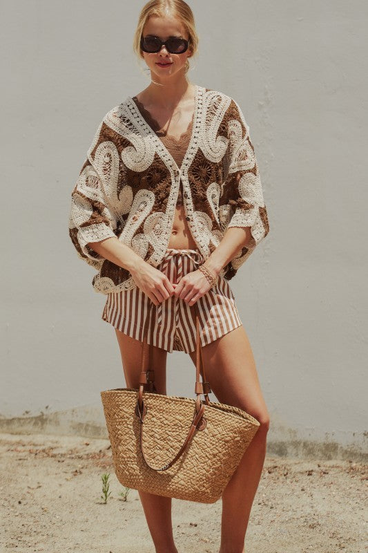 Le Panier Leather Strap Market Bag