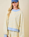 Salt Air Striped Mockneck