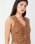 Cider Cravings Faux Suede Vest