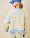 Salt Air Striped Mockneck